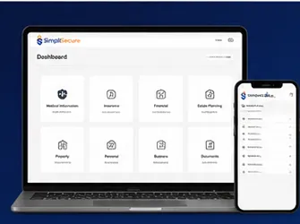 SimpliSecure shown on a laptop and phone
